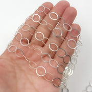 Buy Sterling Silver Flat Round Link Chain